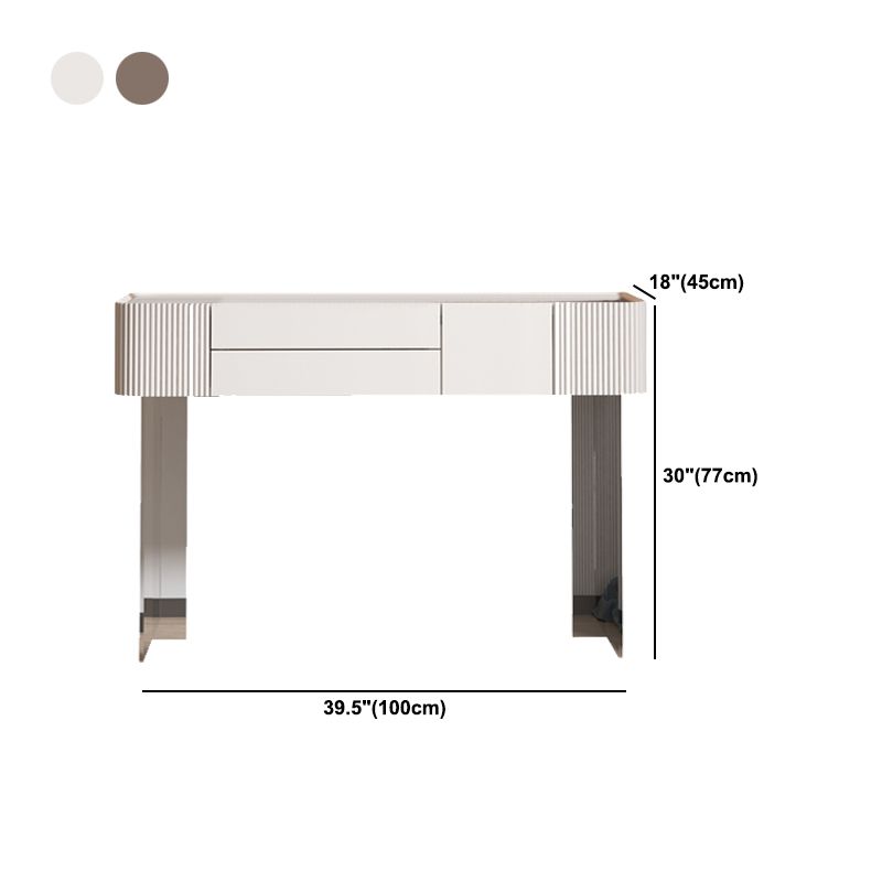 2-Drawer Contemporary Dressing Table Wooden Makeup Vanity Desk