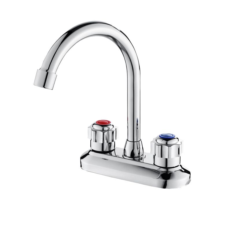 Circular 2-handle Bathroom Faucet Contemporary Brass Vessel Faucet