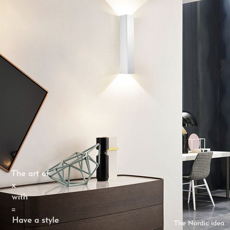 Quadratische Schatten Metallwand Licht moderne 2 Lights Wandmontage Beleuchtung