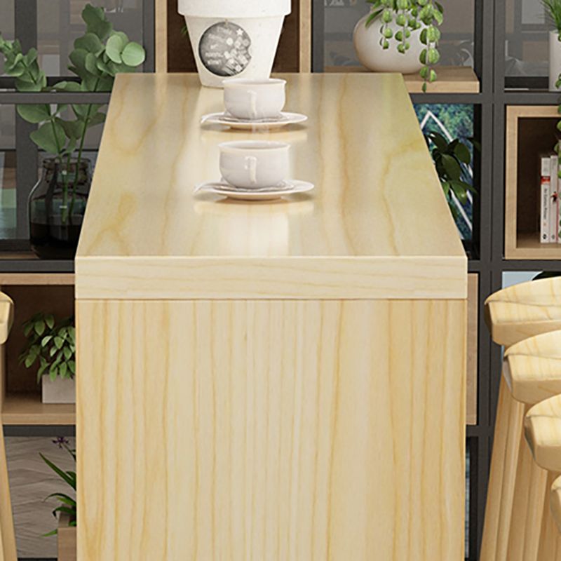 Modern Bar Dining Table Rectangle Wooden Frame Bar Table for Kitchen