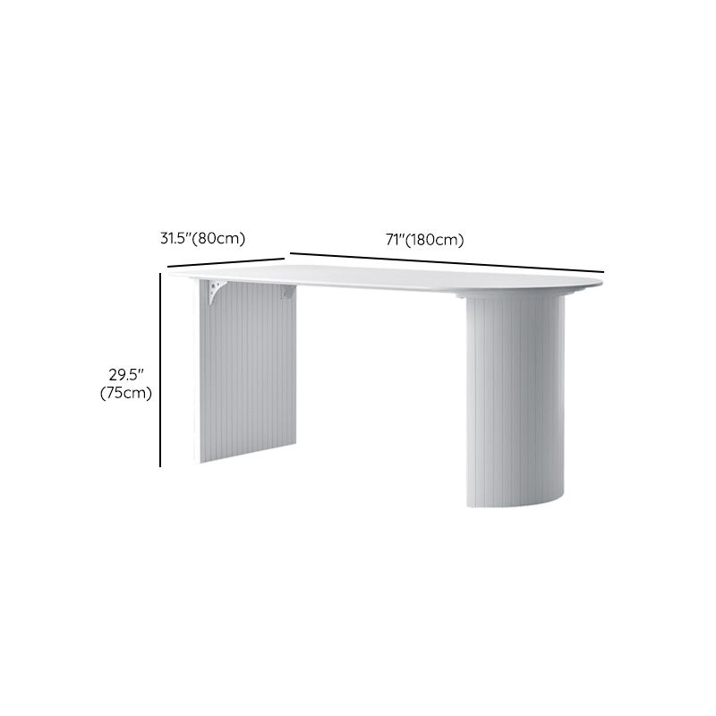 Modern Stone Dining Table Double Pedestal Table for Dining Room
