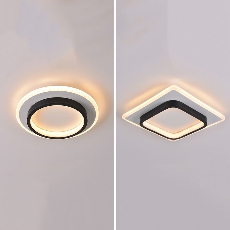 Black Multi-head Ceiling Mounted Lights Contemporary LED Flush Mount Lighting
