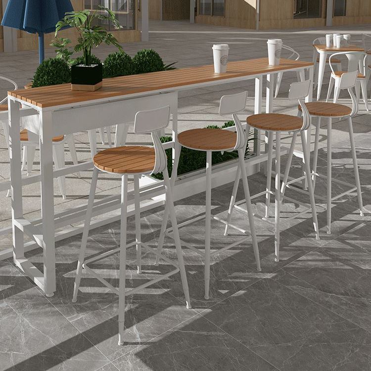 Modern Engineered Wood Pub Table Set 1/2/5 Pieces Rectangle Trestle Counter Set