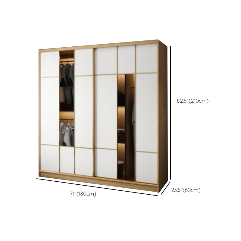 Engineered Wood Wardrobe Cabinet Contemporary Wardrobe Armoire