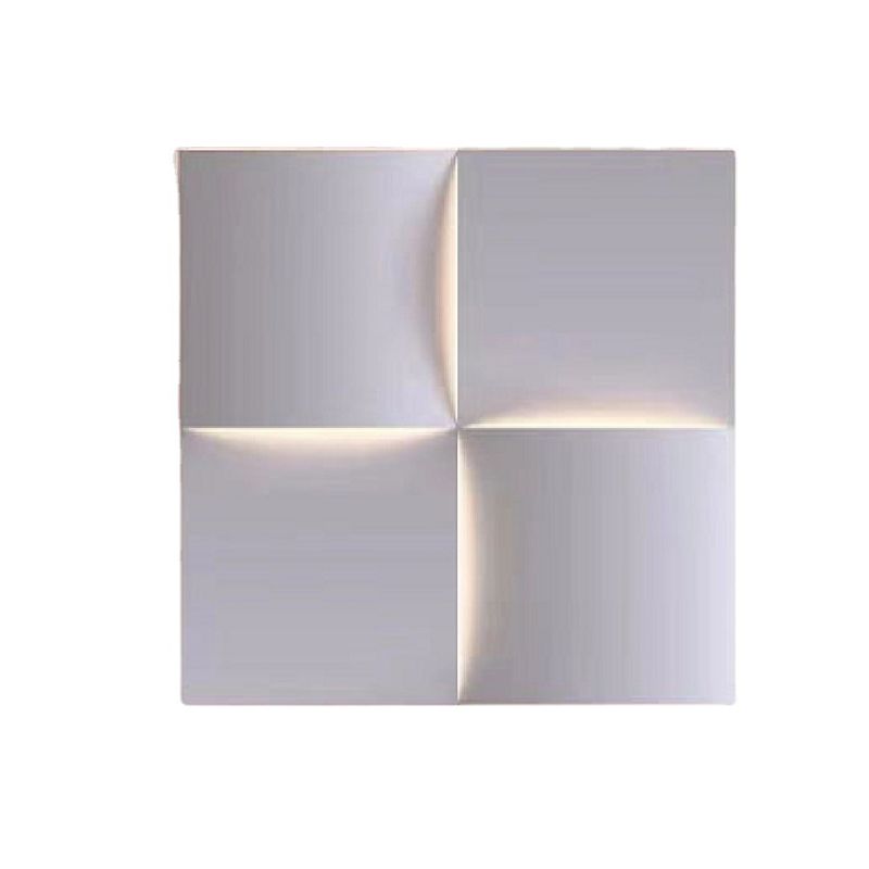 Single Modernism White Metallic Shaded LED Wall Mounted for Foyer