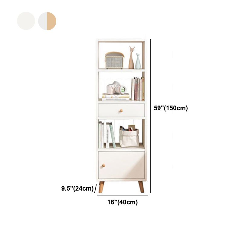 Libreria standard in legno fabbricato scandinavo libreria aperta verticale con porta