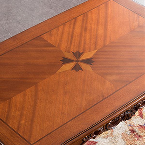 Solid Wood Mid-Century Modern Rectangle Dining Table Rubberwood Top Table for Dining Room