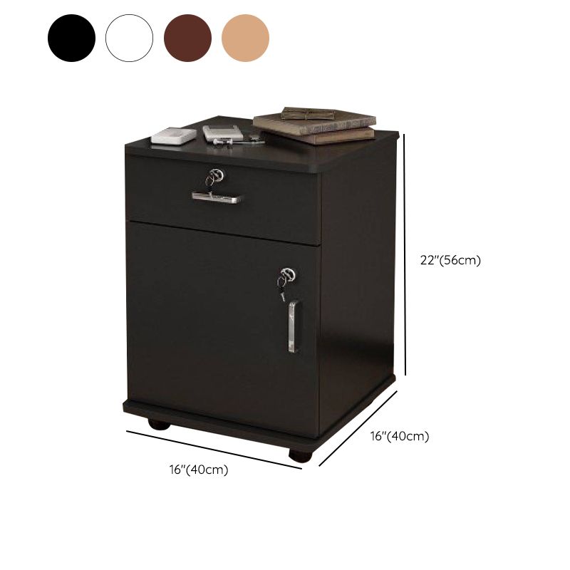 Modern Filing Cabinet Wood Vertical Filing Cabinet with Wheels