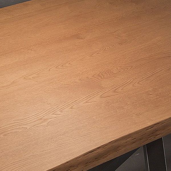 Mesa de comedor de forma rectangular Mesa de madera maciza de lujo con base de pedestal
