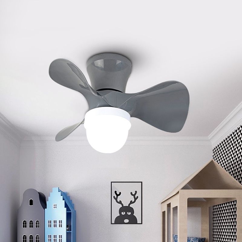22 "breites Schlafzimmer -Anhänger Lüfter Licht zeitgenössische Halbmontagebeleuchtung mit Schüssel Acrylschatten, 3 Klingen