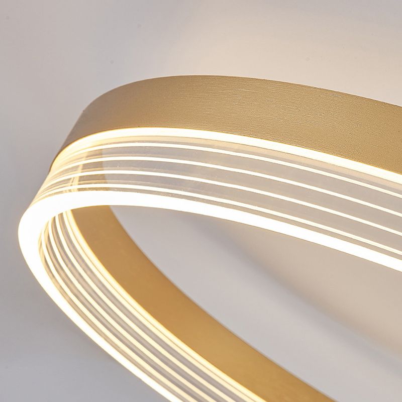 Geometric Flush Mount Light Fixture Modern Metal Flush Light in Gold