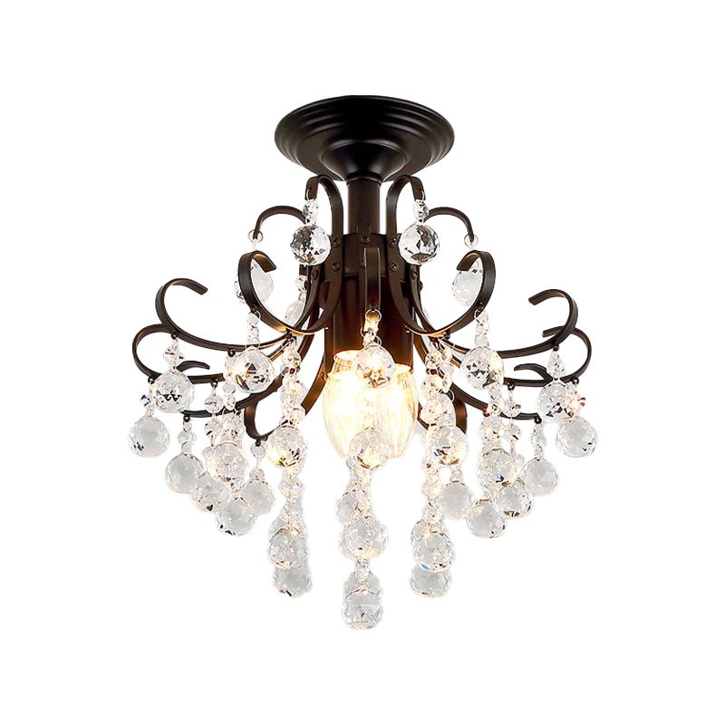 Modern Crystal Ceiling Light Household Flush Mount Light Fixture for Bedroom