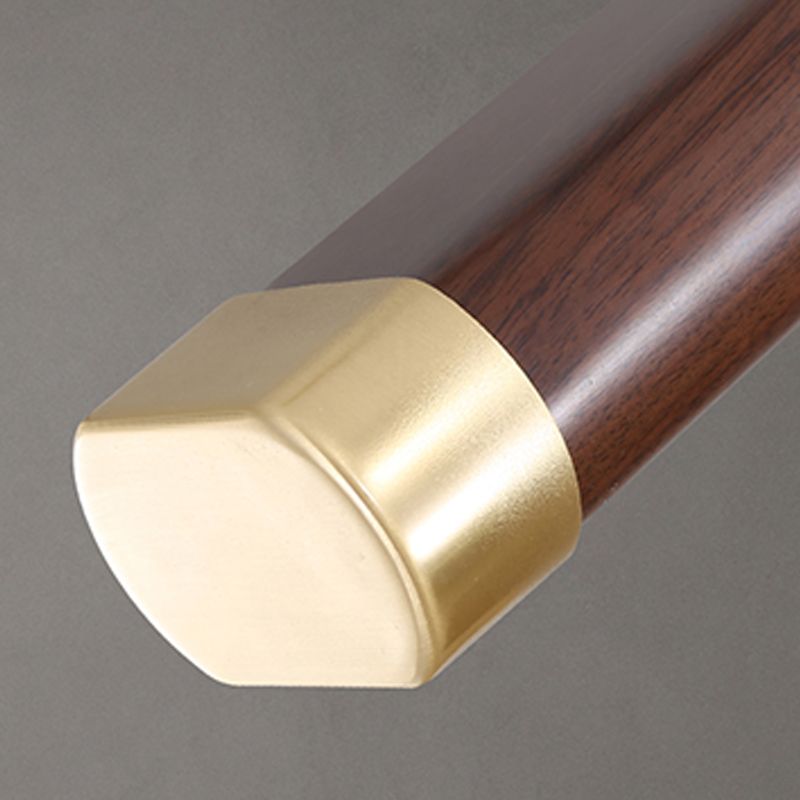 Modern Pendant Lighting Island Spherical Hanging Island Light Wood 1-Light