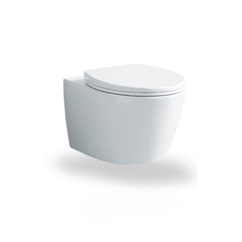Modern Wall Hung Toilet Bowl 1-Piece Urine Toilet with Seat for Washroom
