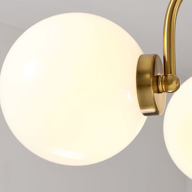 Moderner Glasschatten Kronleuchter multi -hanges Anhängerlampenlampe für Wohnzimmer