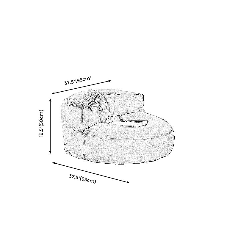 37.40" L x 37.40" W x 19.68" H Velvet Accent Room Chair for Living Room