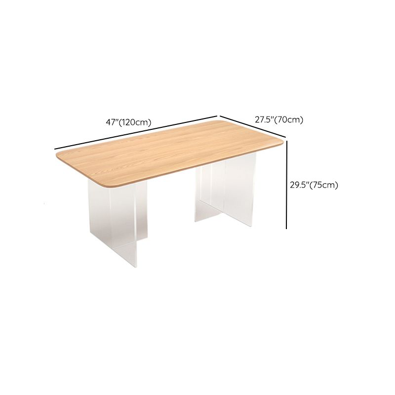 Modern Dining Set 1/3/5/7 Pcs Rectangle Dining Table and Armless Chair