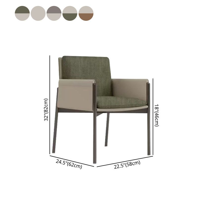 Silla de comedor tapizada con respaldo sólido de restaurante estilo diseñador
