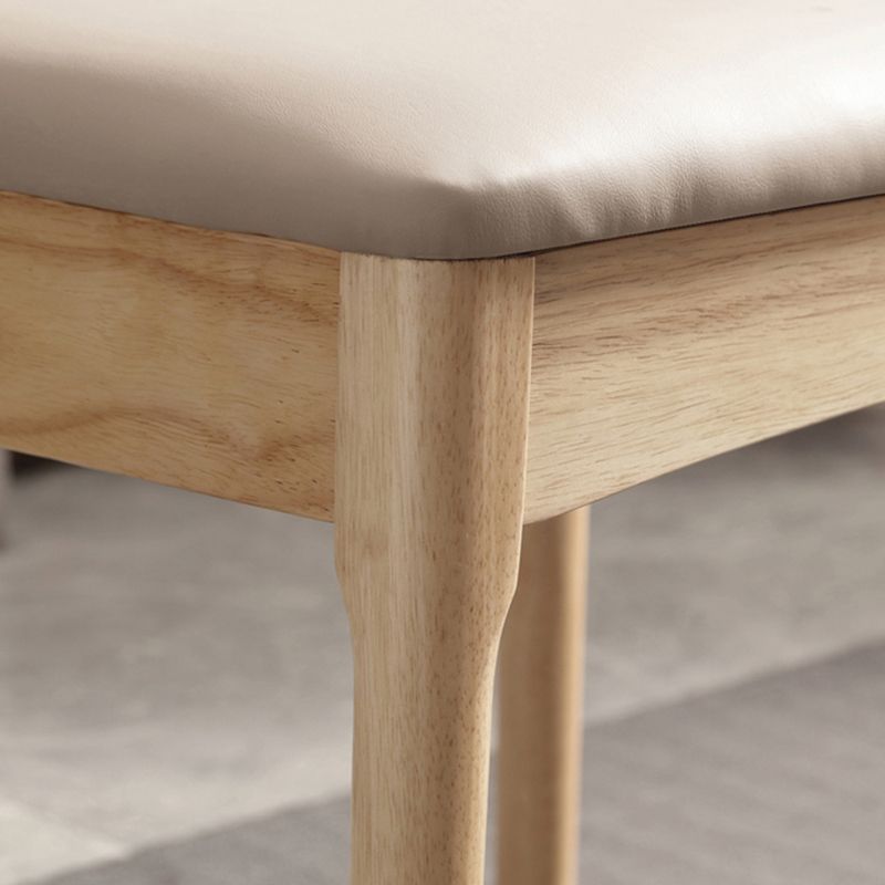 Glam Style Side Chair Wooden Open Back Indoor Dining Side Chair