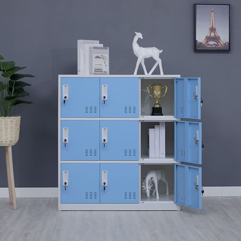 Metal Indoor Cabinet for Bathroom Contemporary Storage Cabinet with Hinged Doors