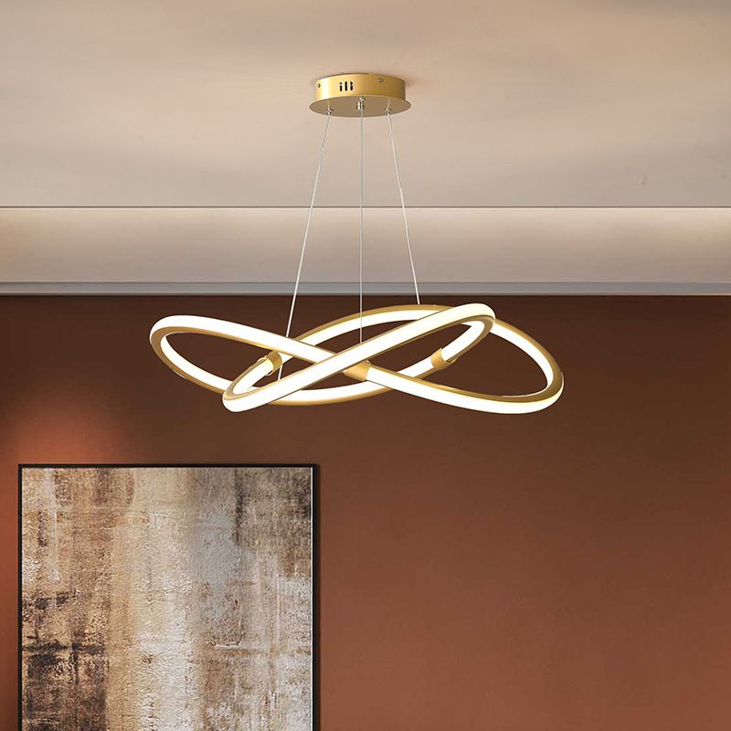 Metal Spiral Pendant Lighting Fixture Simple Style LED Hanging Pendant Light