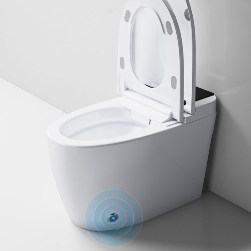 Gloss White Toilet Modern Siphon Jet Toilet Bowl with Heated Seat