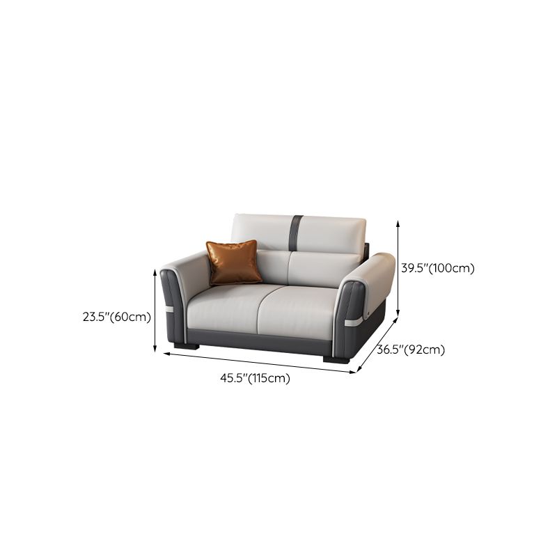 Contemporary Sectional Sofa Faux Leather Stain-Resistant Sectional Sofa