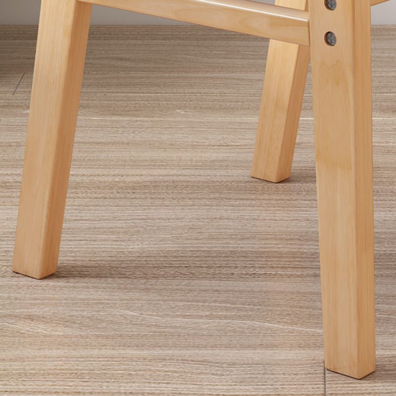 Inicio Silla de madera moderna para interiores y exteriores, silla individual de comedor con respaldo abierto sin brazos