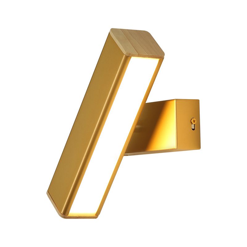 Fuera de luz de pared de metal moderna Rotable 1 Ligera de pared ligera para dormitorio