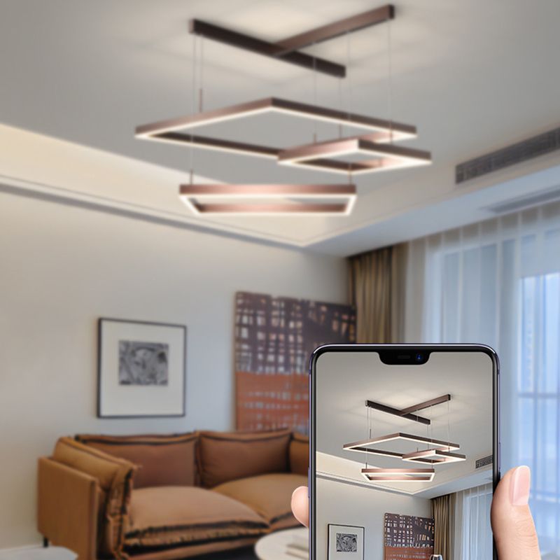 Moderner LED -LED -Kronleuchter -Leuchten Aluminium Multi -Tier -Federung Licht
