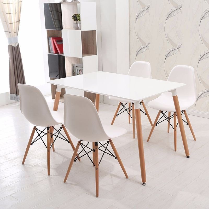 Sedie da cucina in stile contemporaneo sedie laterali senza braccio con gambe in legno