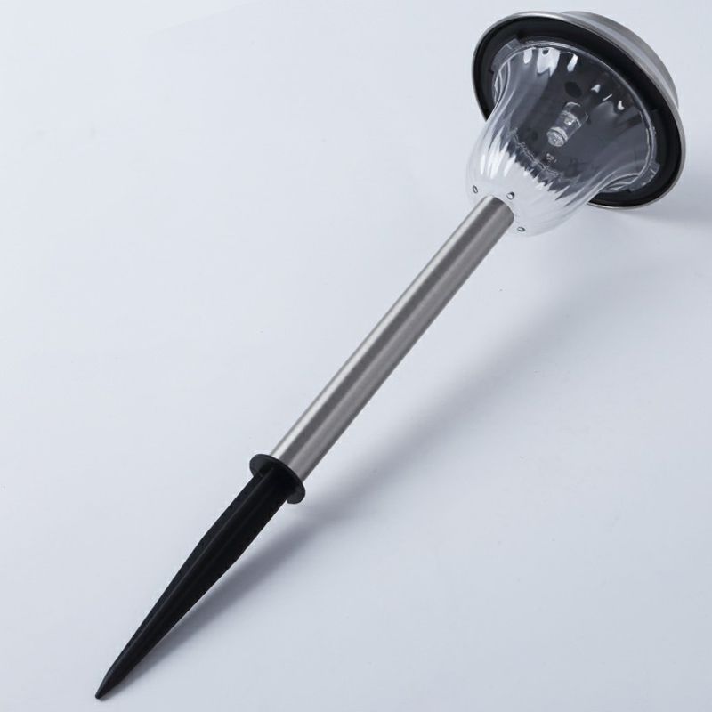 Silver Bell LED Ground Light Minimalism Plastic Solar Stake Lighting for Courtyard