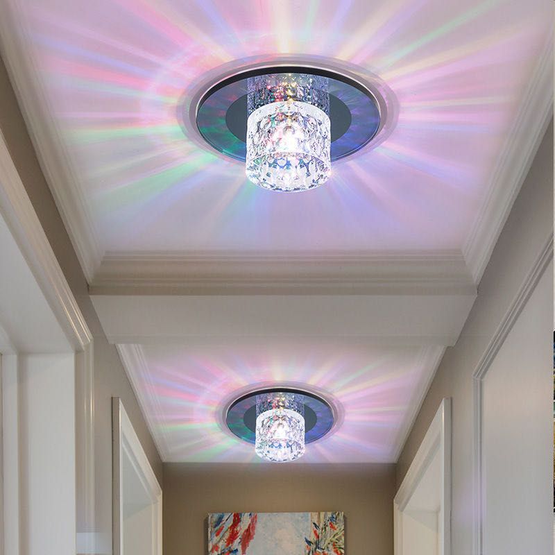 Kristallzylinder Flush Mount Beleuchtung Minimalistische LED Flush Mount Scheinwerfer für Flur