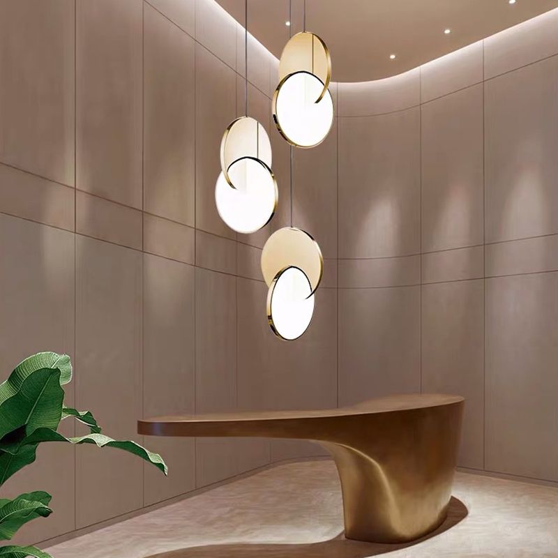 LED -Schlafzimmer Anhänger Beleuchtung Vorrichtung zeitgenössischer Stil Anhänger Lichtkit mit Kreis Metallschatten