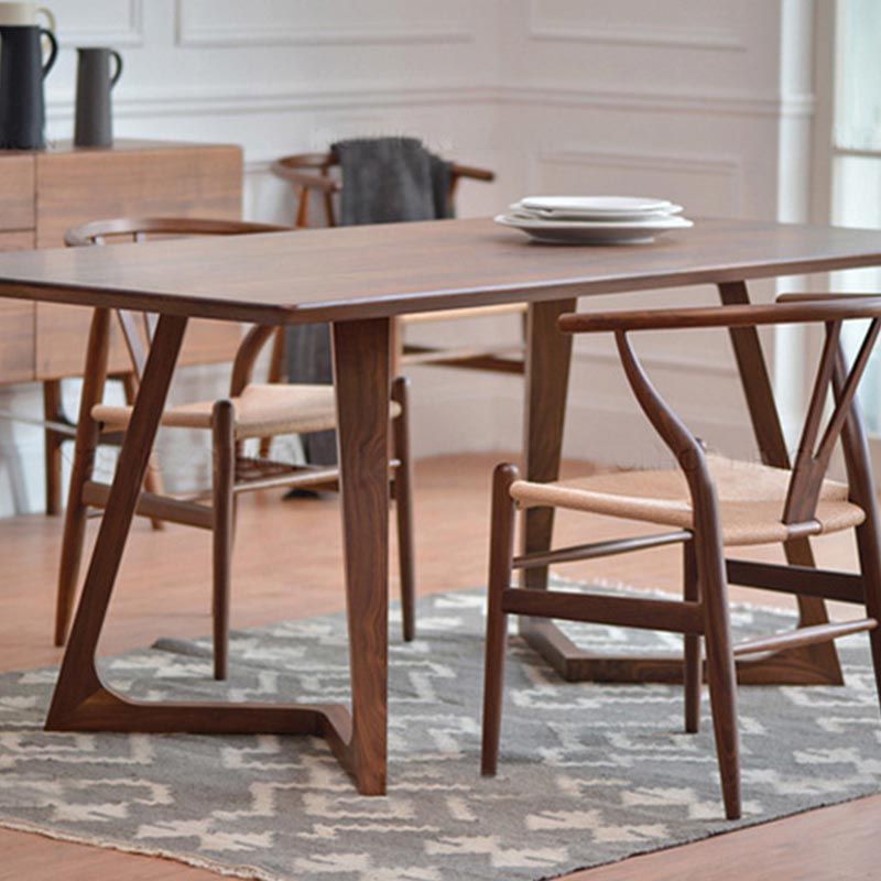 Modern 1/5 Pieces Dining Set Rectangle Wood Dining Table for Living Room Kitchen