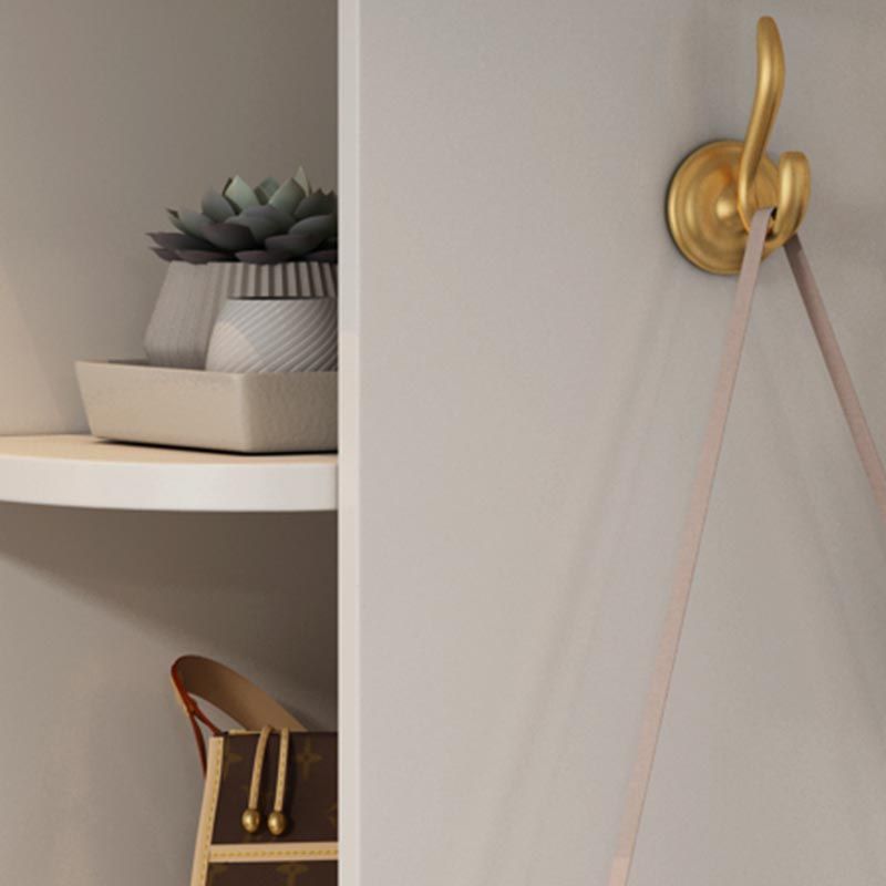 Contemporary Style Wardrobe Wooden Cloth Rod Included Wardrobe Closet for Bedroom