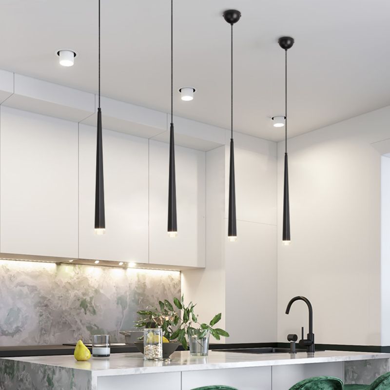 Geometry Shape Metal Hanging Lights Modern Style Hanging Light Fixtures in Black