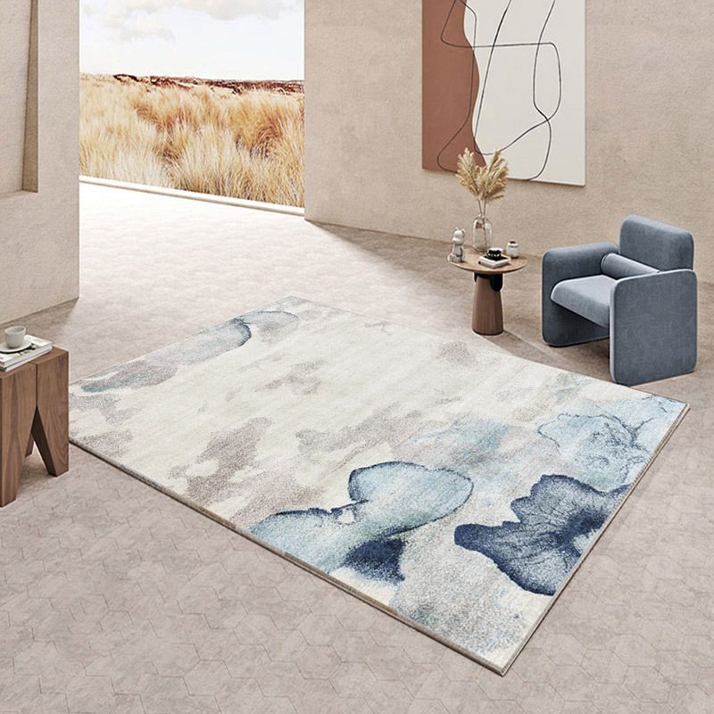 Fancy binnen tapijt modern abstract print tapijt wasbaar polyester tapijt met niet-slipachter