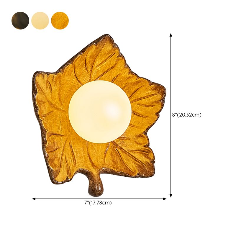 Modern Metal Wall Sconce Ball Shape Wall Light with Plastic Shade for Living Room