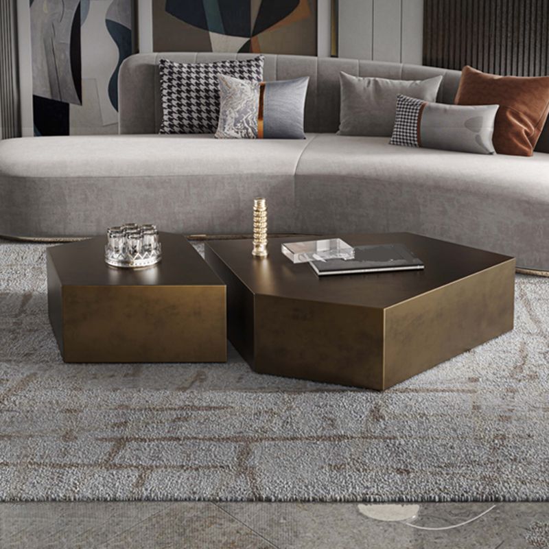 Modern Grey/brown Stainless Steel Coffee Table for Living Room Cocktail Table