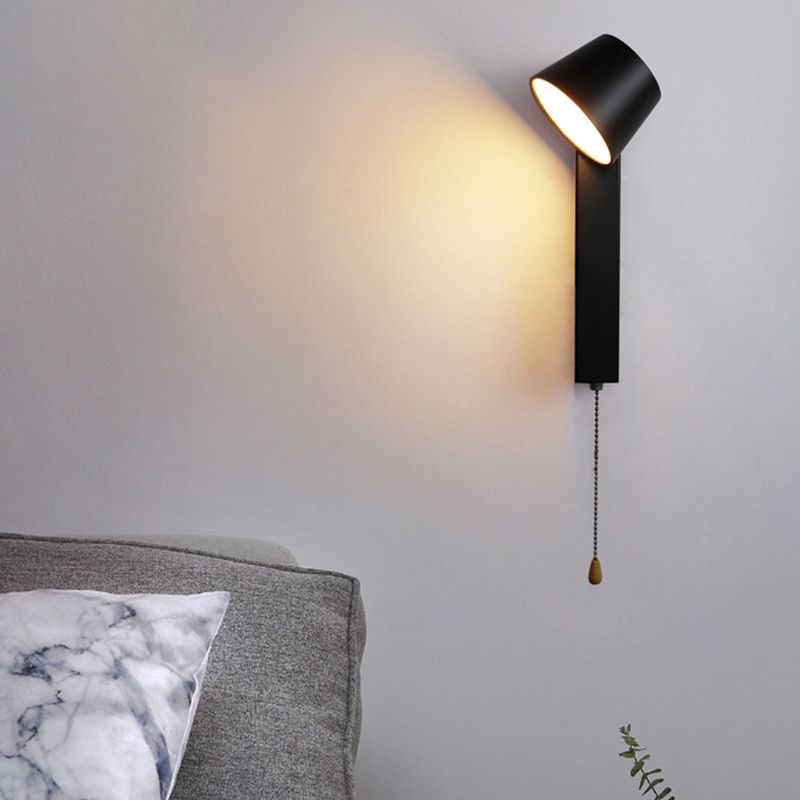 Nordische geometrische Wandleuchte Beleuchtung Metall Wohnzimmer LED -Wandleuchte mit Pull -Kette