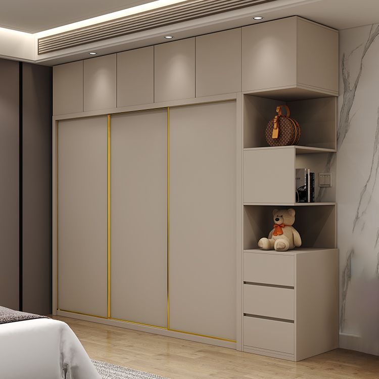 Contemporary Wardrobe Armoire Engineered Wood Wardrobe Cabinet