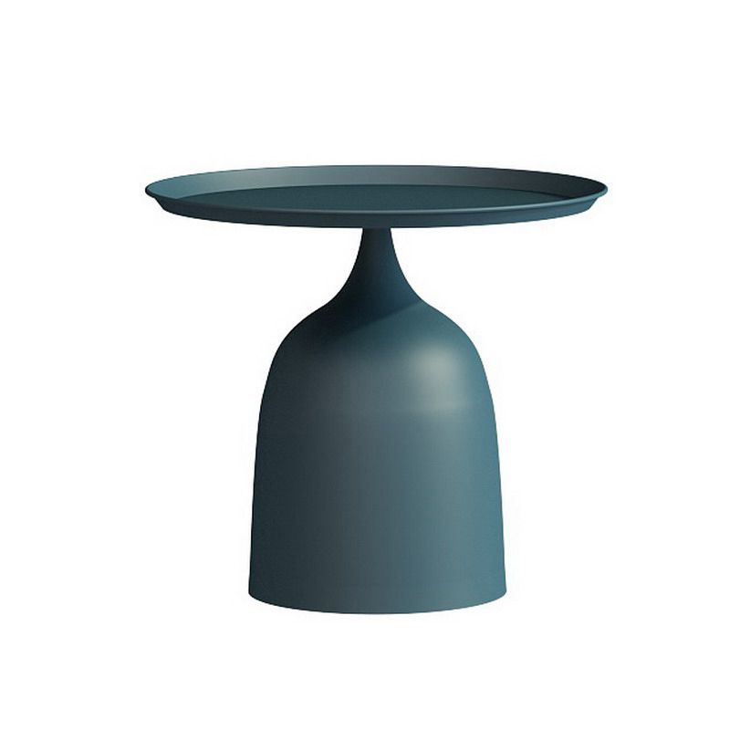 11.8" inch Wide Mid-Century Sofa Side Accent Table Metal Pedestal End Table