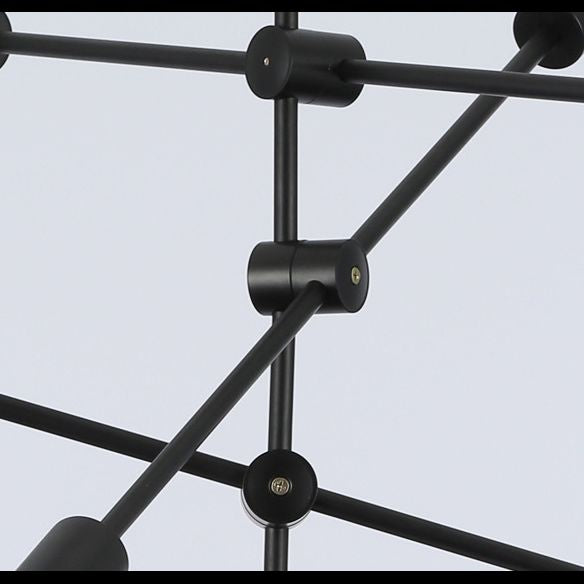 Lampadella minimalista in stile post-moderno Design a lampadina aperta linee geometriche Asta a sospensione Luce appesa