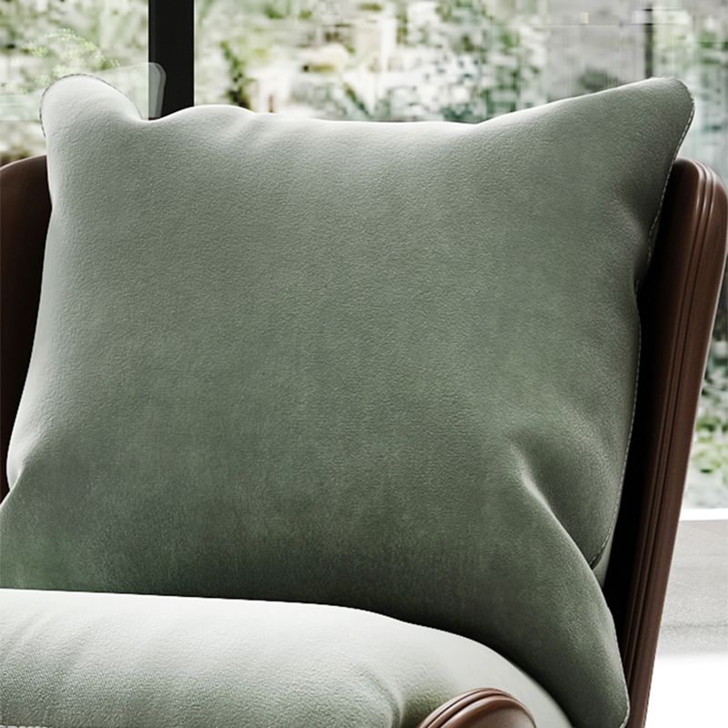 Mid-century Modern Leather Slipper Accent Chair Pillow Back Armless Chair