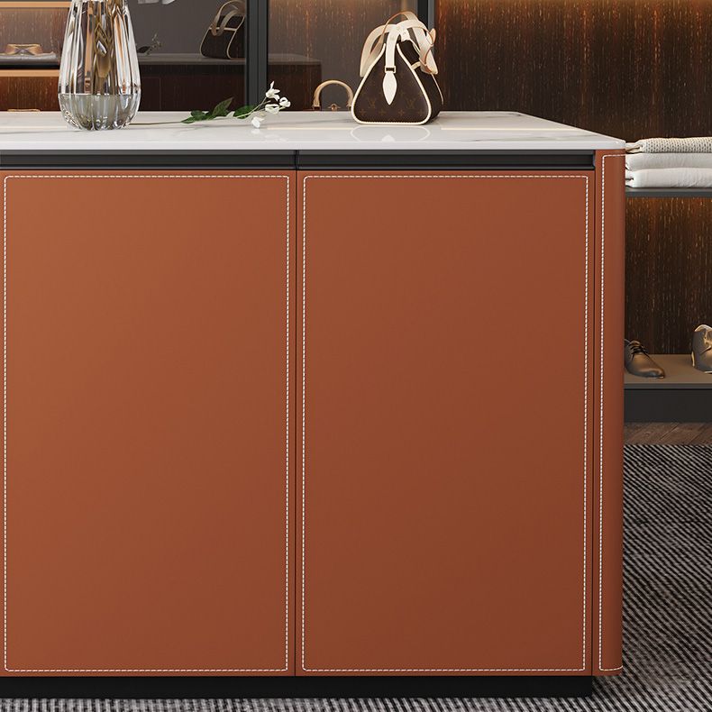 Dining Room Kitchen Island Table Modern Metal Prep Table with Drawer