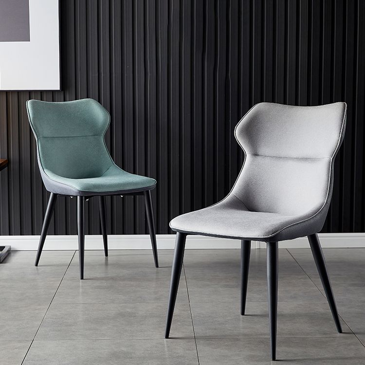 Sillas de cocina contemporáneas, silla auxiliar con brazo de comedor y patas de metal