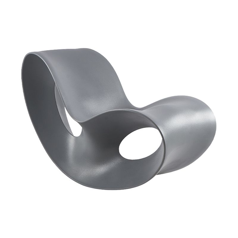 Modern Rocker Chair Plastic Seat Belt Rocking Accent Chair for Living Room