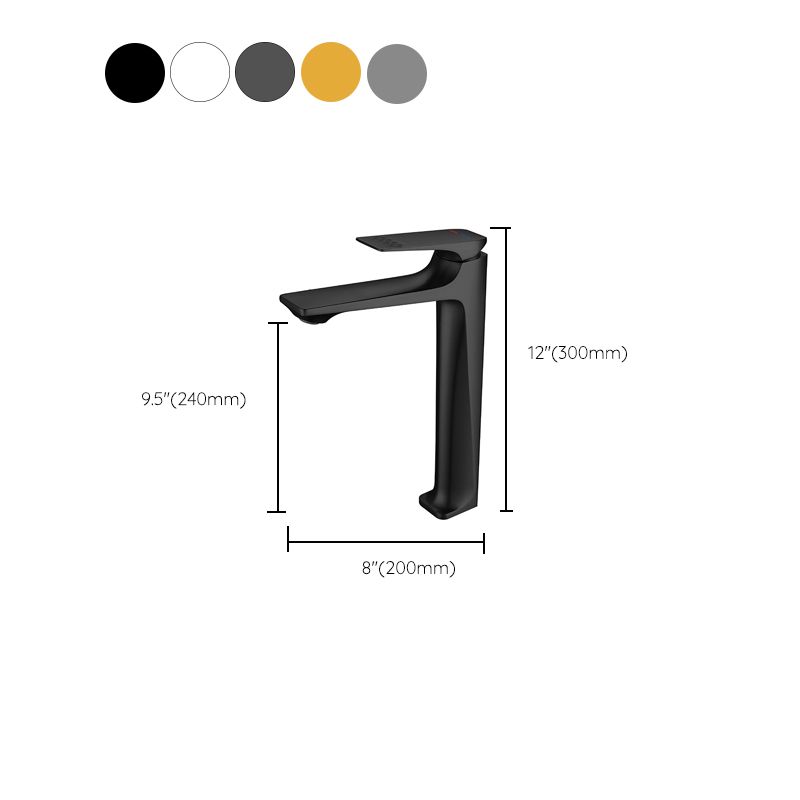 Modern Vessel Sink Faucet Copper Lever Handle Low Arc Vessel Faucet for Bathroom