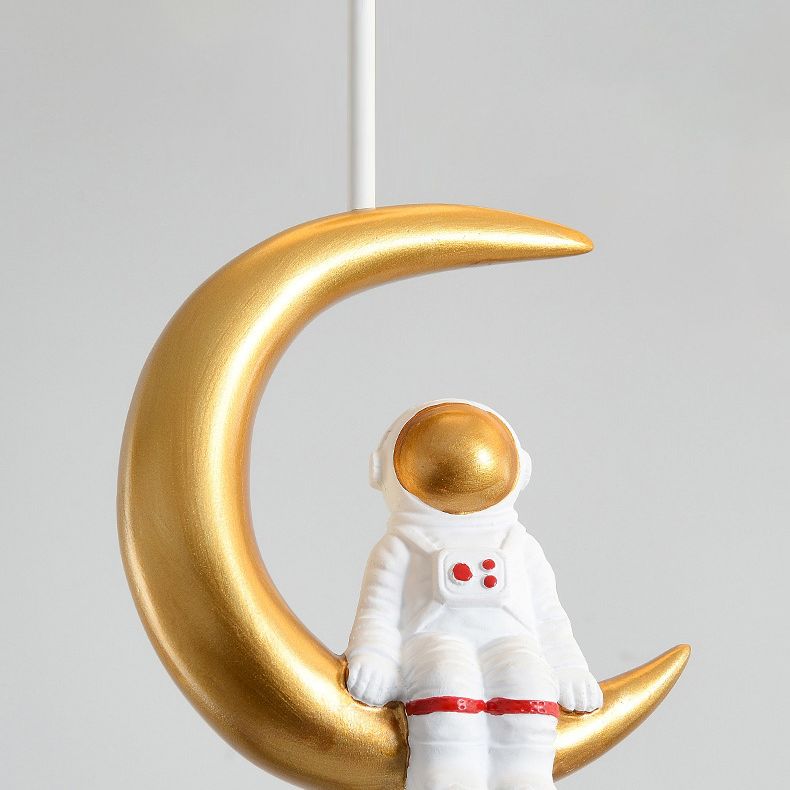 Child Room Astronauts Flush Ceiling Light Acrylic Creative Ceiling Lamp